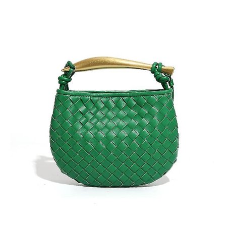 Mini flettet sardinveske, Crossbody-veske for kvinner, håndveske B1679 Grønn