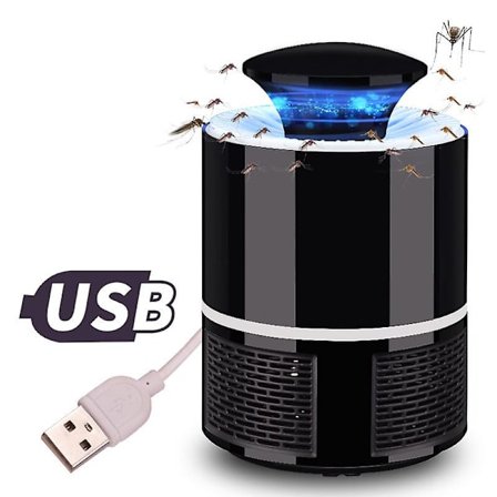 LED-myggdödande lampa USB Anti Mosquito Electric Bug Zapper Tyst myggfälla insektsdödare för utomhus sovrum