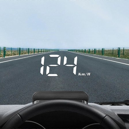 Head-Up Display, Universell GPS HUD for Bil, Hastighetsmåler med USB-grensesnitt, Hastighet, Kjørretning, Overskridelse, Klar Feilkode, for Alle 