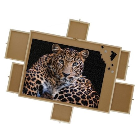 BREND Puslespilsbakke til 1500 brikker – Puslespilsplade / Puslespilsbord med 6 skuffer