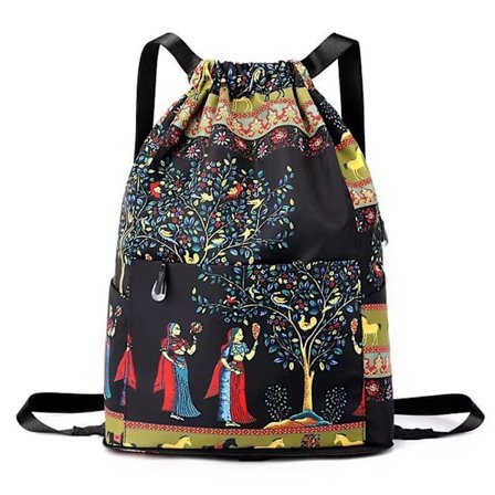 Naisten kiristysnauhalla suljettava, taitettava, suurikapasiteettinen, kuiva-märkä-erottelu matkustus- ja urheilureppu