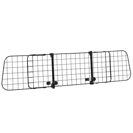 Rootz Dog Guard - Car Universal - Justerbar Trunk Grid Divider - Metal - Sort - (91-152) x 30 cm