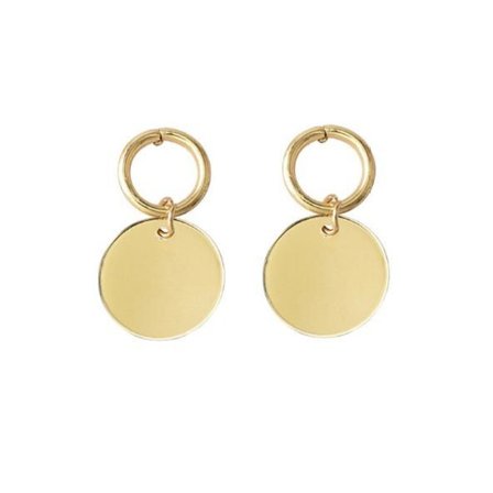 Blanka Guld Örhängen med Fina Ringar / Plattor / Cirklar