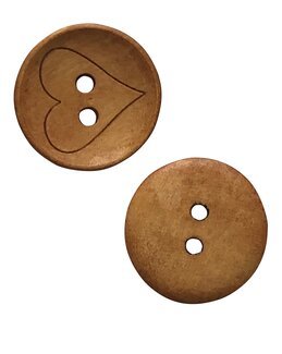HolzKnöpfe Herz 18 mm