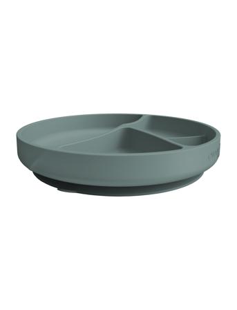 Silic Suction Plate Harmony Green Home Meal Time Plates & Bowls Plates Grey Everyday Baby