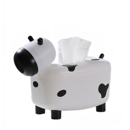 Vævæskeskrin, tegneserie multifunktionelt opbevaringsboks (hvid plus sort klistermærke)