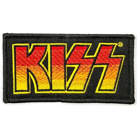 Kiss Classic Logo Standard Strykjärnsmärke En Storlek Svart/Gul/