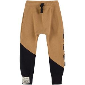 NUNUNU Jester Branded Two-tone Sweatpants Black/Mocha 3-4 Years - Bottoms - 3-4 years - Beige