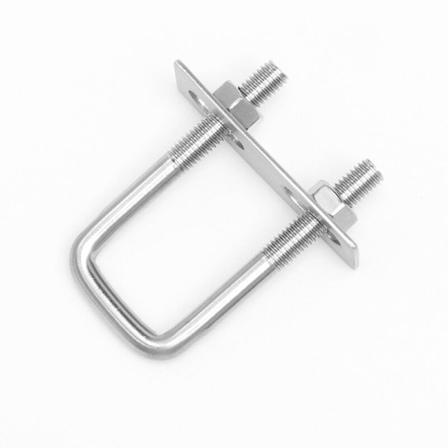 4 stk. U-bolte 66 U-bolt 80 x 50 mm, rustfrit stål U-bolt med møtrik skiveplader, spændebolte til fastgørelse af rør, til rørdiametre mindre end