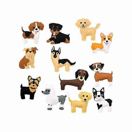 Pennun askartelusetti lapsille DIY askartelu- ja ompelusetti Koira pehmolelu Huopa pehmustettu tytöille ja pojille Kouluttava aloittelijan ompelusetti