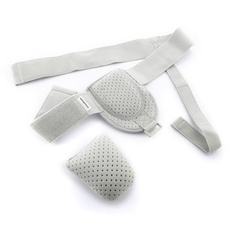 Justerbar støtte og brokbælte til lindring af lyskebrok