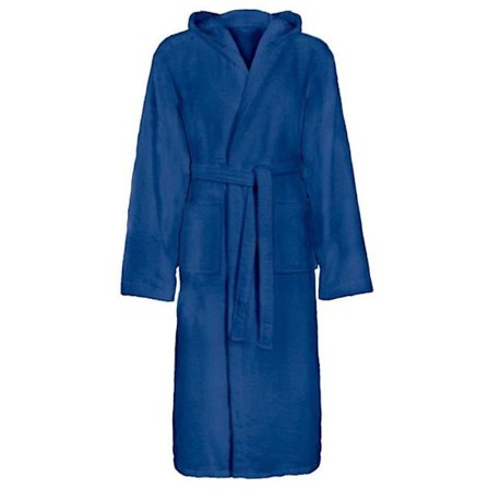 Badrock i bomull - vidaXL - Blå - Storlek L - Extra mjuk - Justerbart bälte - För inomhusbruk