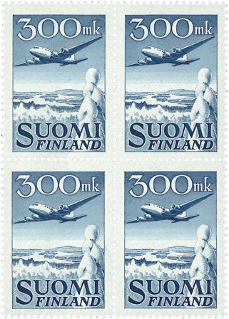 Finland 1950 - AFA 391 - 4-blok - Postfrisk