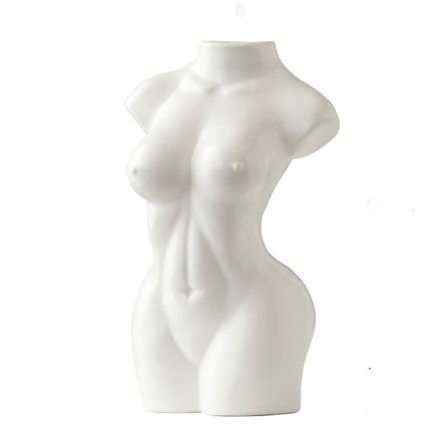 Keramisk vase for kroppen - Bohemsk dekorasjon (hvit)