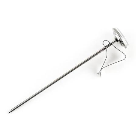 Ruokalämpömittari 19 cm pitkä, vakaa ja turvallinen ruostumattomasta teräksestä valmistettu keittolämpömittari klipsillä