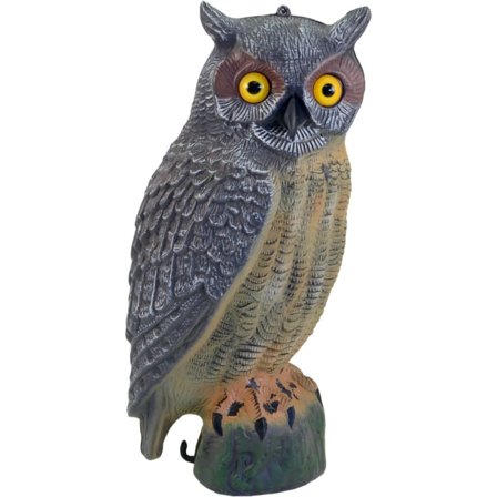 Grey Oak Great Horned Owl Lockjakt Grey OneSize