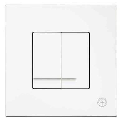 Gustavsberg Delos XS Spolplatta dubbelspolning Vit, Badrum