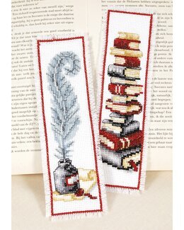 Kirjontapakkaus kirjanmerkki 2 kpl