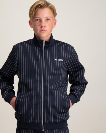 Les Deux Ballier Pinstripe Track Jacket Kids Blau Pullover Jungen - Kidsbrandstore