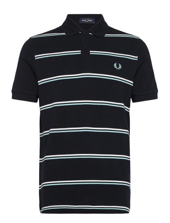 Fred Perry Striped Polo Shirt - Navy - S
