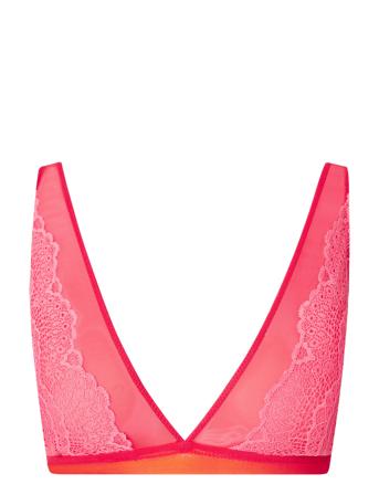 Lace Plunge Bralette Lingerie Bras & Tops Soft Bras Bralette Rosa Understatement Underwear*Betinget Tilbud