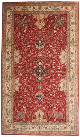 Tapete Tabriz 50 Raj Assinado Torabi 378X660 Laranja/Castanho Grande (Lã, Pérsia/Irão)