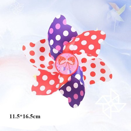 Barn Cykel Väderkvarn Tecknad Färgglad Pinwheel 7 7