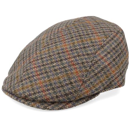 MJM Hats - Groen flatcap Cap - Daffy 3 El Virgin Wool/Cashmere Green Check Flat Cap @ Hatstore