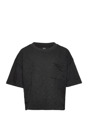 Teen 100% Organic Cotton Pocket T-Shirt T-shirts Short-sleeved Musta GAP