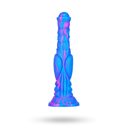 Monster Dildo Long Blue-Pink 30 cm - Sexleker Vuxen: Vibrator, dildo & massajestaver