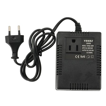 300W Spændingskonverter 220V til 110V Transformer Spændingskonverter Rejseadapter EU Stik