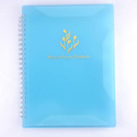 Musikark Filmappe Opbevaringsmappe Kreativ Skift Spektrum Mappe A4 Brev Størrelse Dobbelt Side til Opbevaring af Nodeark og Filer Etc (Blå)