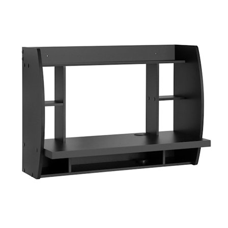 SoBuy Väggbord med 1 hylla i svart 82x39x60cm, modern FWT18-SCH