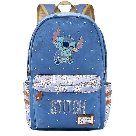 Ny Kawaii Stitch Gutt Jente Barn Skolebok Vesker Dame Bagpack Tenåringer Skolesekker Lerret Reise Laptop Ryggsekk