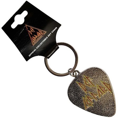 Def Leppard Pick Logo Nyckelring One Size Röd/Gul/Brun