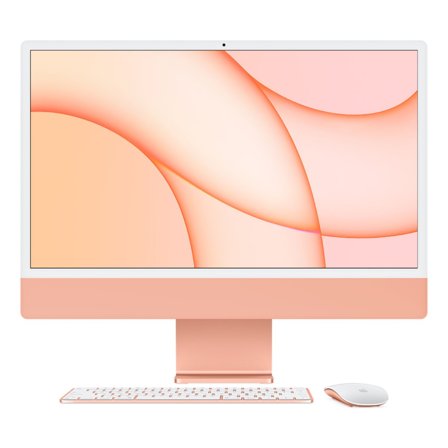 Begagnad iMac 24" M1 2021 (Apple M1 8-Core, 8 GB RAM, 512 GB SSD, 8-Core) Orange 8 GB RAM - 512 GB SSD