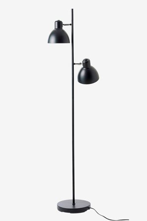 Dyberg Larsen - Gulvlampe Skagen double - Svart - Gulvlamper - Fra Homeroom