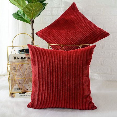 2023 Pack of 2, Soft Corduroy Decorative Square Cushion Cover, Cushion Covers, Home Decor, Decor for Sofa, Bed, Chair, 10 x 20 inches/30 x 50 cm