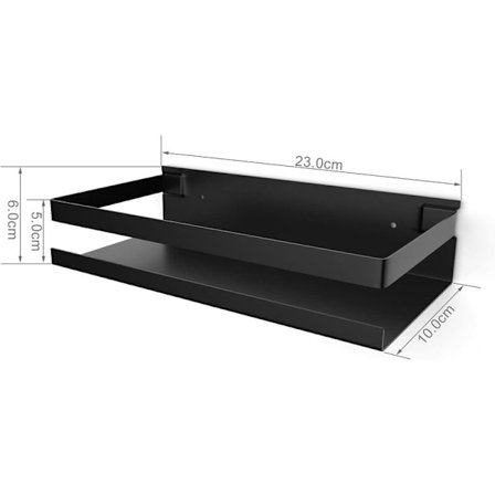 Dusjhylle uten boring, SUS304 rustfritt stål selvklebende bad dusjhylle