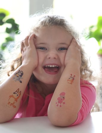 Bluey Bluey Barntatueringar - Multi/patterned - ONE SIZE