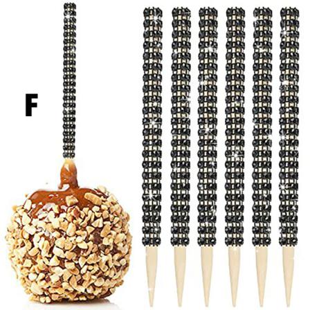 Fruktstavar 10st Bling Dekorativa Bambuborrstavar Stick