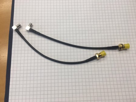 ALLNET Antennen-Pigtail SMA (F) auf TS9, 15cm 2er Pack