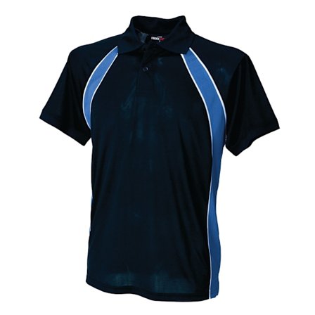 Finden & Hales Team Sports Polo T-skjorte for menn Navy/Royal/Hvit XL-FD-