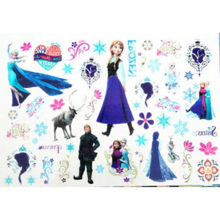 Frozen 25 St Barntatueringar Tatuering Frost Vit