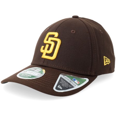 New Era - MLB Brown flexfit Czapka Z Daszkiem - San Diego Padres MLB Player Replica M-crown 39THIRTY Brown Flexfit @ Hatstore