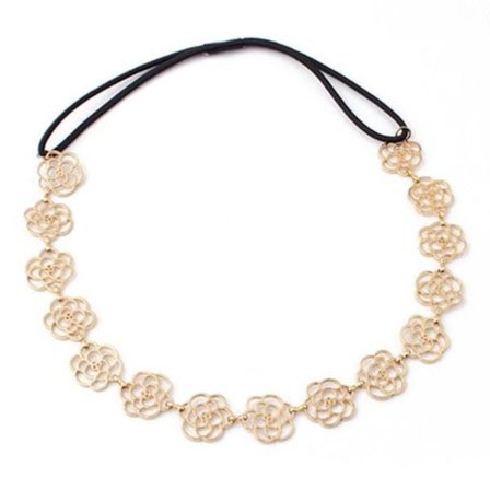 5 st Elastiskt hårband Retro Rose Flower Hårband 1 1 1