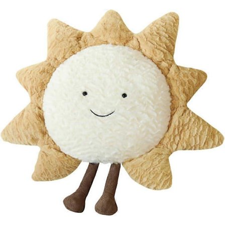 Solplyschkudde | Heminredning Kudde | 15 tum Kreativ Sol och Stjärna Måneformad Plyschleksak