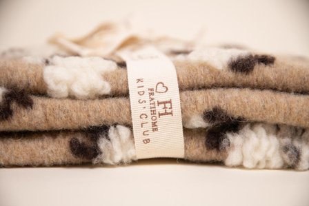 Frati Home Pledd Kokt-Ull Barn Taupe 75x100