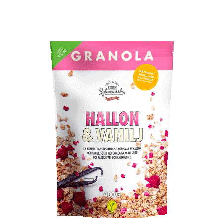 Clean Eating Granola Hallon & Vanilj 400 g