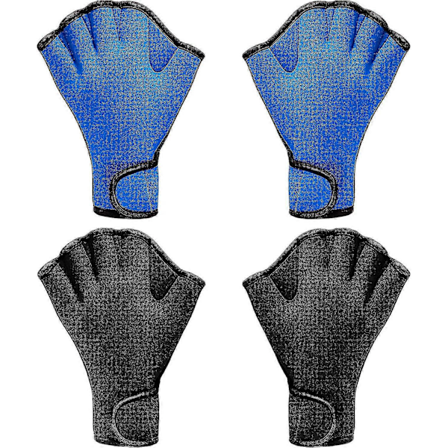 2-pak Svømmehandsker Vand Svømmetræning Handsker Neopren Handsker Webbed Fitness Vandtætte Træningshandsker Svømning Dykkerem Håndled db